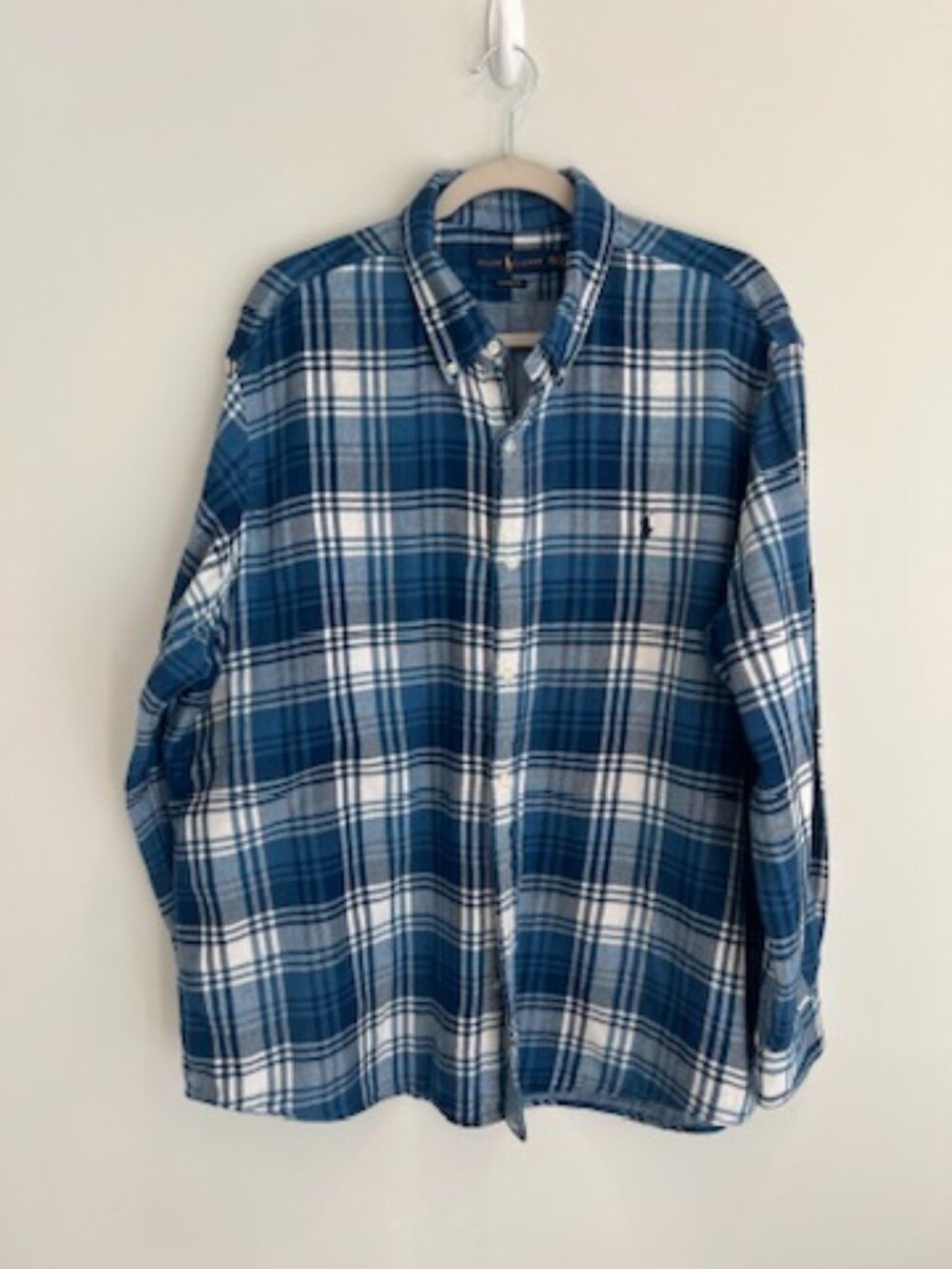 Polo Ralph Lauren Double Layer Plaid Button Down Shirt Men's XXL Classic Fit